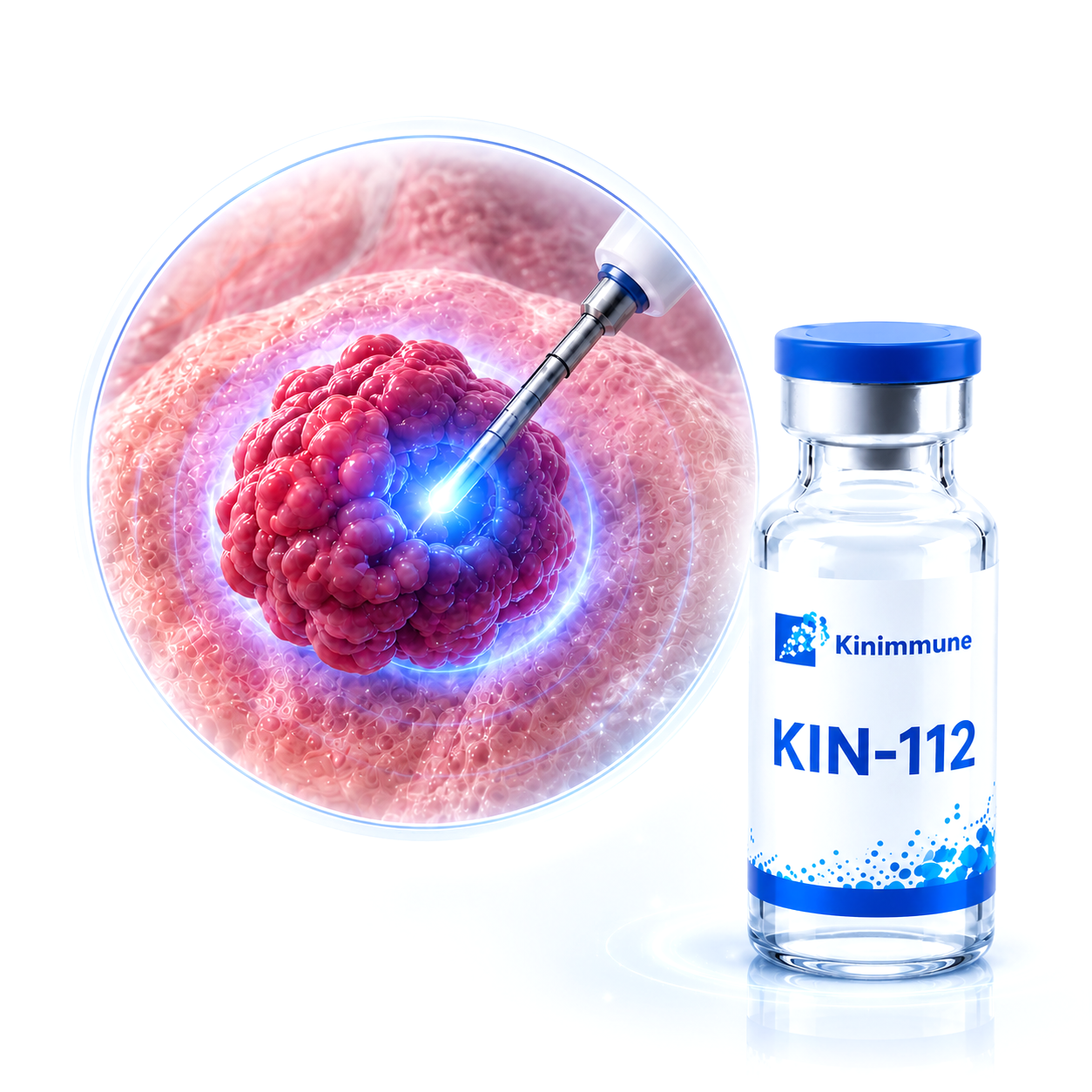 Localized treatment: KIN-112 administered directly at the tumor